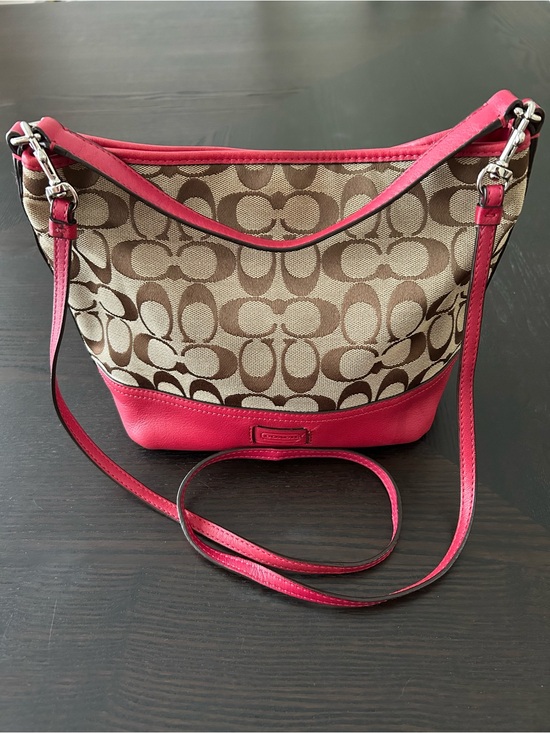 Coach Handbags - VTG COACH SIGNATURE CANVAS AND LEATHER